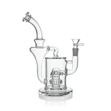 10" Hourglass Recycler Scientific Bong with Crown Perc | Croia Glass
