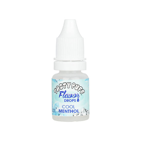 Tasty Puff Cool Menthol Flavor Drops, 0.25oz bottle, portable size for enhancing smoking herbs