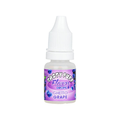 Tasty Puff Ghetto Grape Flavor Drops, 0.25oz bottle, front view on white background