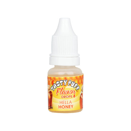 Tasty Puff Hella Honey Flavor Drops, 0.25oz bottle, front view on white background