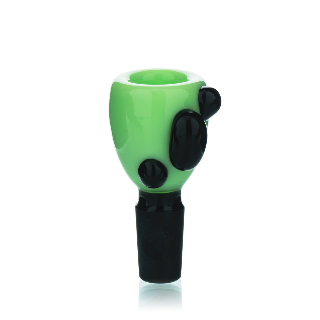 Lucky Goat Dino Glass Bowl Piece, 14mm, Front View, Colored Glass with Deep Bowl