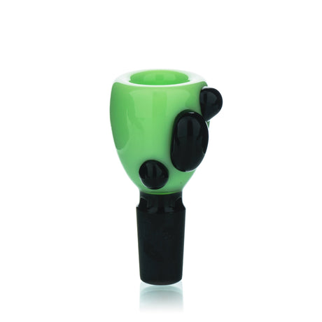 Lucky Goat Dino Glass Bowl Piece, 14mm, Front View, Colored Glass with Deep Bowl
