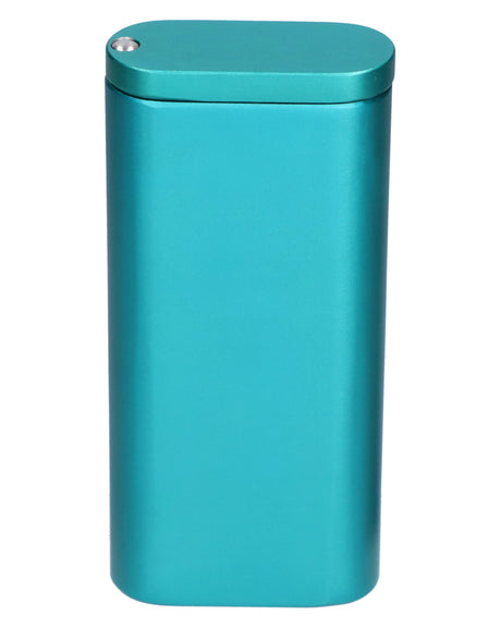 Teal Compact Dugout with One-Hitter by Valiant Distribution, front view on white background