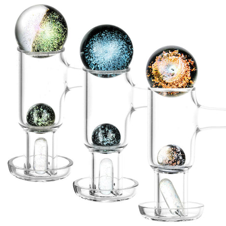 Cosmic Dichro Terp Slurper Set in 3 Styles, Heavy Wall Borosilicate Glass, Front View