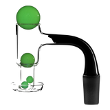 Glow in the Dark Marble Set for Dab Rigs - 4 Pack Borosilicate Glass, Side View