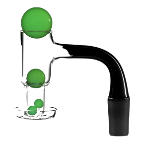 Glow in the Dark Marble Set for Dab Rigs - 4 Pack Borosilicate Glass, Side View