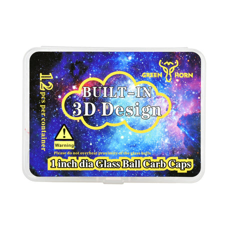 Pack of 12 Terp Slurper Zodiac 3D Etched Ball Carb Caps in Borosilicate Glass