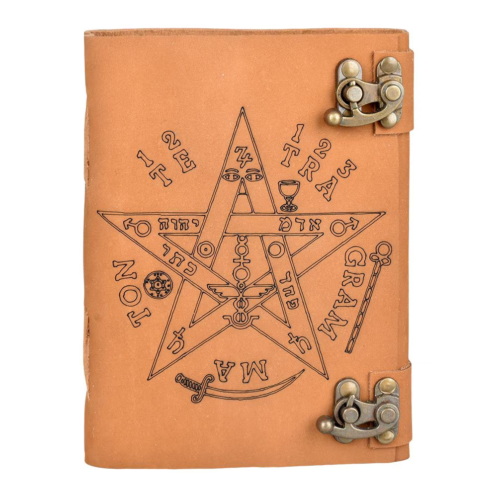 Tetragrammaton Print Leather Journal | 5"x7"