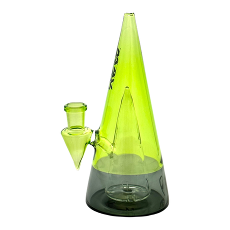 MAV Glass - The Beacon 2.0 Bong in Neon Green - Front View with Clear Base