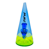 MAV Glass - The Beacon 2.0 Bong - Cone Shape with Blue and Green Accents