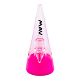 MAV Glass - The Beacon 2.0 Bong - Pink Cone Design with Clear Top - Front View