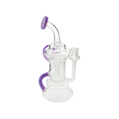 MAV Glass - The Big Bear Recycler Dab Rig - Clear with Purple Accents