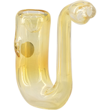 LA Pipes "Calabash" Fumed Glass Sherlock Hand Pipe, Color Changing Design, 4" Tall