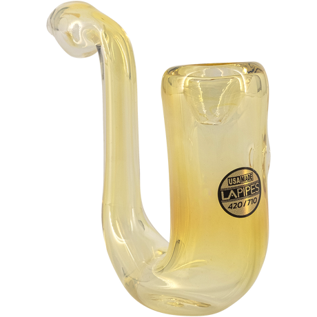 LA Pipes "Calabash" Fumed Glass Sherlock Hand Pipe, Color Changing, Front View