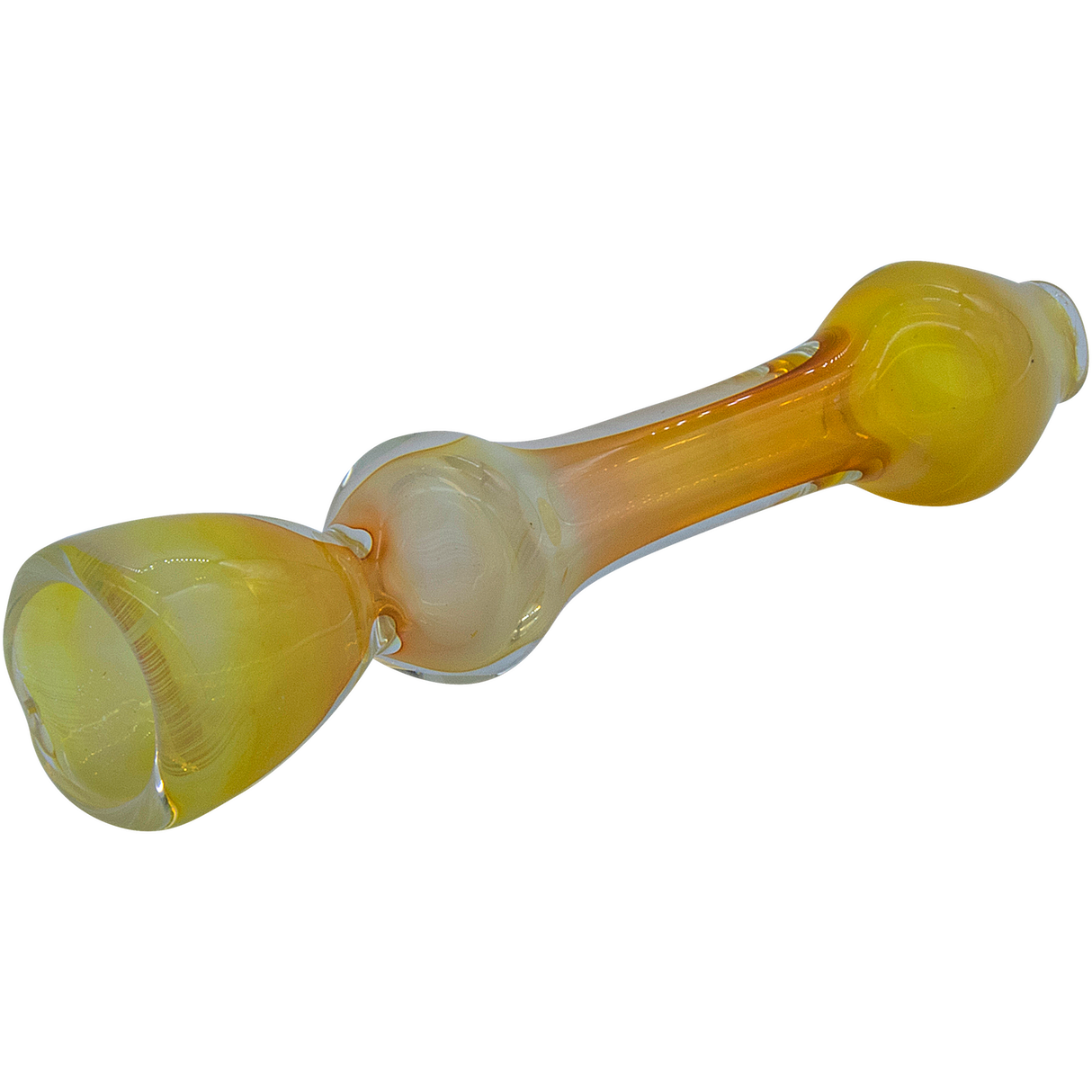 LA Pipes "Chill Fumes" Silver Fumed Chillum, Color Changing, 3.5" Borosilicate Glass, USA Made