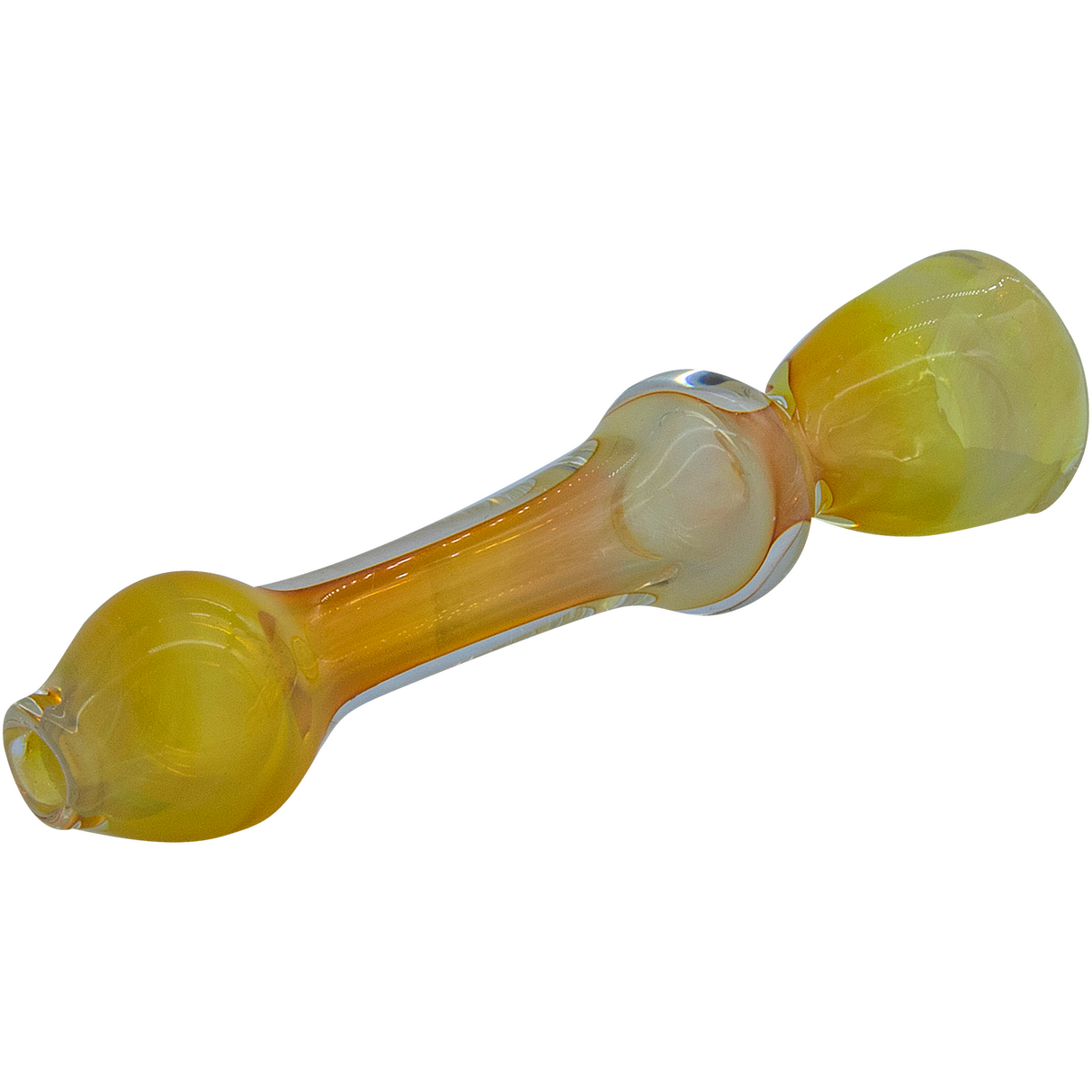 LA Pipes "Chill Fumes" Silver Fumed Chillum for Dry Herbs, 3.5" Borosilicate Glass, USA Made