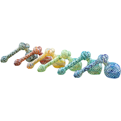 LA Pipes Colored Sidecar Bubblers in various hues, top view, for dry herbs, made in USA