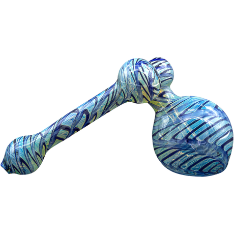 LA Pipes Colored Sidecar Fumed Bubbler Pipe, 6" Borosilicate Glass, for Dry Herbs, USA Made