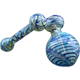LA Pipes Colored Sidecar Bubbler Pipe, Fumed Glass, 6" Length, for Dry Herbs