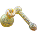 LA Pipes Colored Sidecar Bubbler Pipe in Caramel, Fumed Glass Design, 6" for Dry Herbs