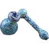 LA Pipes Colored Sidecar Bubbler Pipe in Cobalt Blue with Fumed Glass and Hammer Design