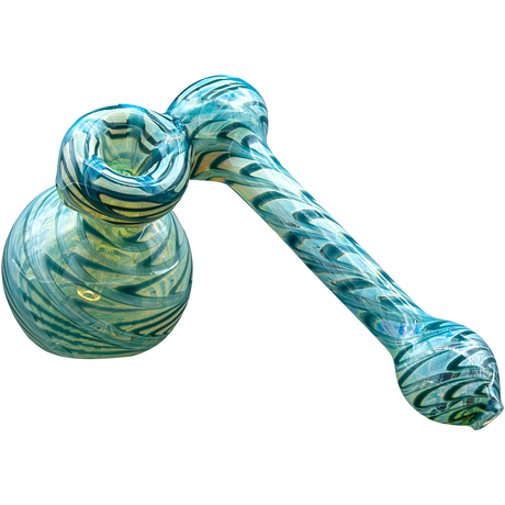 LA Pipes Colored Sidecar Bubbler in Ocean Surf, 6" Borosilicate Glass for Dry Herbs