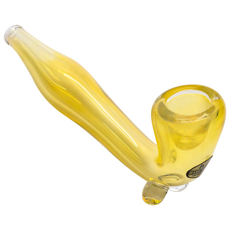 LA Pipes "Dublin" Fumed Sherlock Hand Pipe - Angled Side View on White Background