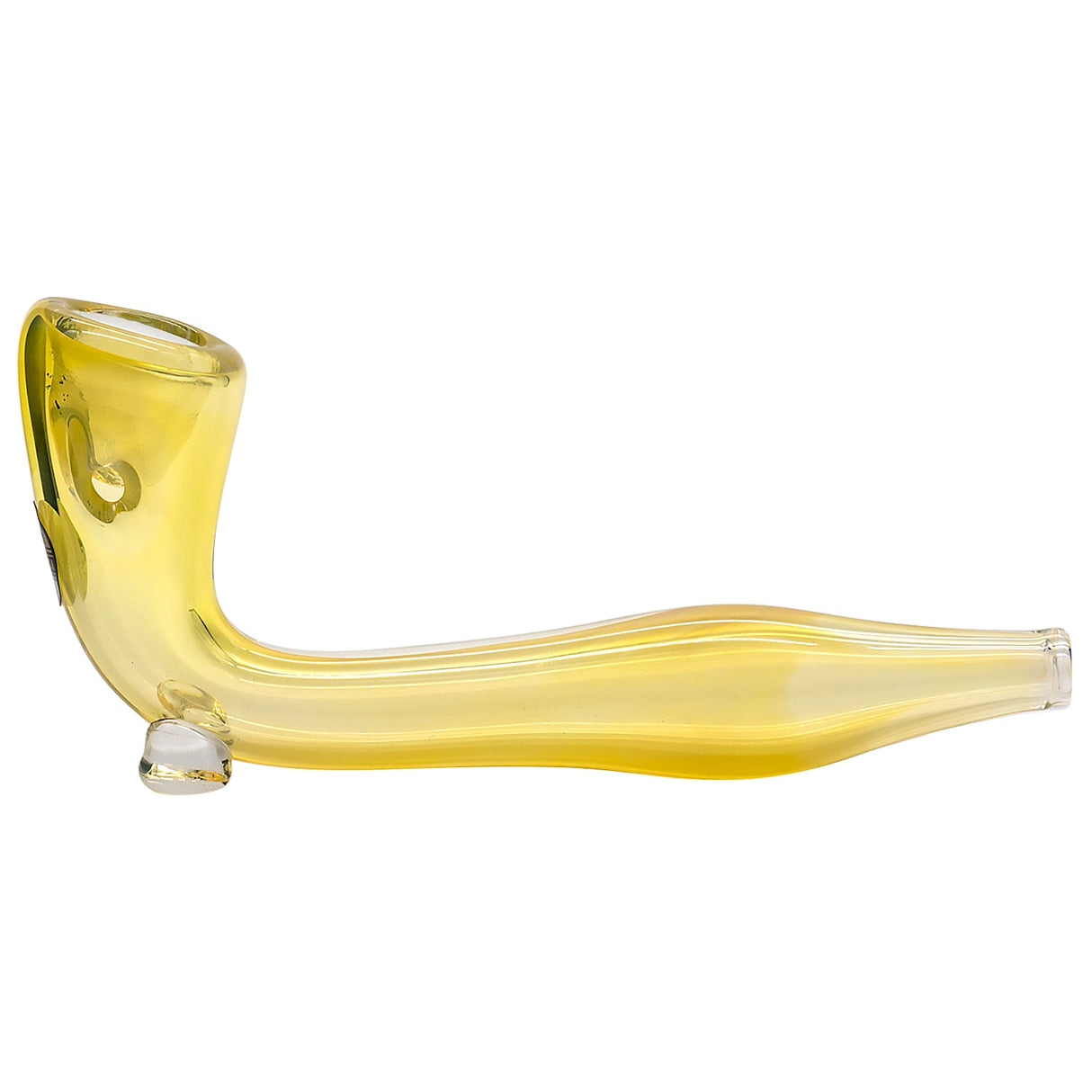 LA Pipes "Dublin" Fumed Sherlock Hand Pipe for Dry Herbs, 4.25" Length, Side View
