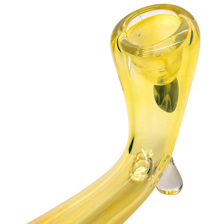 LA Pipes "Dublin" Fumed Sherlock Hand Pipe - Close-up Side View on White