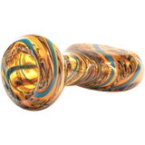 LA Pipes "Flat Belly" Inside-Out Chillum in Fumed Color Changing Glass, Compact Design, USA Made