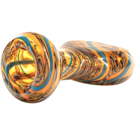 LA Pipes "Flat Belly" Inside-Out Chillum in Fumed Color Changing Glass, Compact Design, USA Made