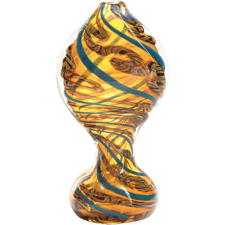 LA Pipes "Flat Belly" Inside-Out Fumed Chillum, Color Changing, USA Made