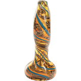 LA Pipes "Flat Belly" Inside-Out Chillum with color-changing fumed glass, medium size, and portable design