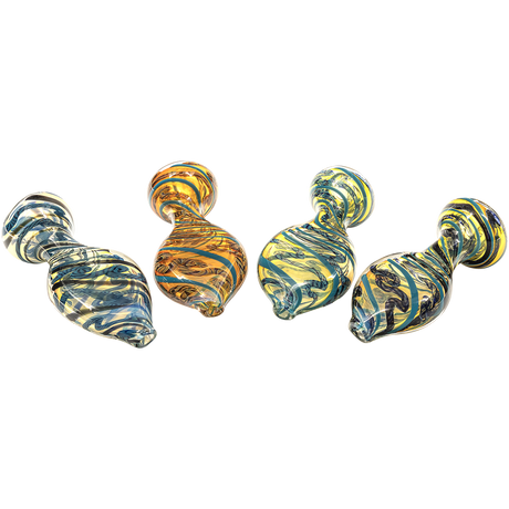 LA Pipes "Flat Belly" Inside-Out Fumed Color Changing Chillum, Compact Design