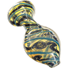 LA Pipes Silver Fumed Chillum, Color-Changing, Handcrafted Borosilicate, Side View