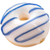 LA Pipes "Frosted Donut" Glass Pipe in Blueberry Frosting, Compact Spoon Design, 3.85" - Top View