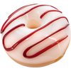 LA Pipes "Frosted Donut" Glass Pipe with Cherry Frosting Design, Portable Spoon Pipe, Top View