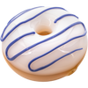 LA Pipes "Frosted Donut" Glass Pipe in Grape Frosting - Compact Borosilicate Spoon Pipe