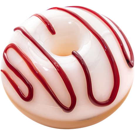 LA Pipes "Frosted Donut" Glass Pipe - Compact 3.85" Spoon Design
