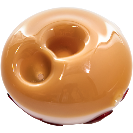 LA Pipes "Frosted Donut" Glass Pipe - Compact Borosilicate Spoon Design
