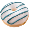 LA Pipes "Frosted Donut" Glass Pipe in Sour Blue Raspberry Frosting, Compact 3.85" Spoon Design