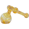LA Pipes "Full Rake" Fumed Hammer Bubbler Pipe in Caramel, 6" Borosilicate Glass, USA Made