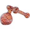 LA Pipes "Full Rake" Fumed Hammer Bubbler Pipe in Ruby Red, 6" Borosilicate Glass, USA Made