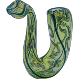 LA Pipes "Gentleman's Sherlock" Pipe with Fumed Color Changing Design - Front View