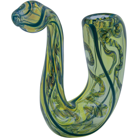 LA Pipes "Gentleman's Sherlock" Pipe with Fumed Color Changing Design - Front View