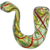 LA Pipes "Gentleman's Sherlock" Pipe in Red Hues, Fumed Color Changing Design, Side View