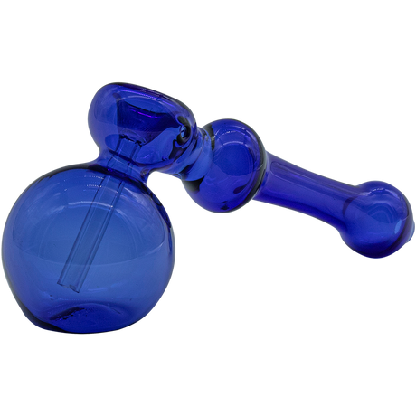 LA Pipes Cobalt Blue Glass Hammer Bubbler Pipe, 6" Borosilicate, for Dry Herbs