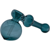LA Pipes Glass Hammer Bubbler Pipe in Sea Foam, 6" Borosilicate, Side View