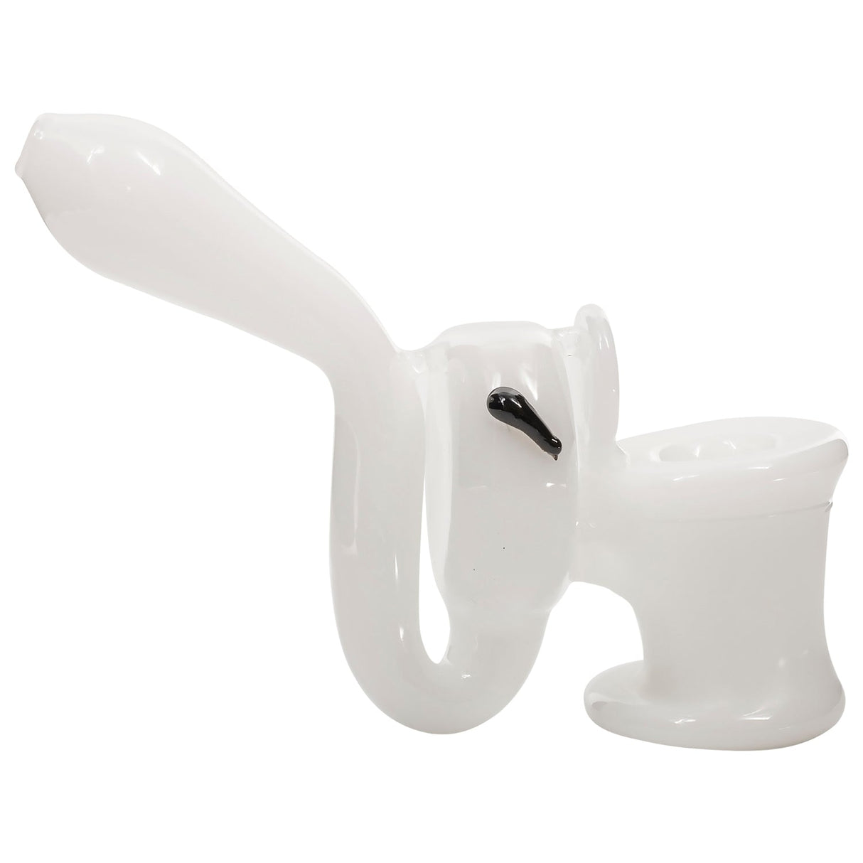 LA Pipes - The Good Ish Toilet Bowl Glass Pipe, Sherlock Design, Side View