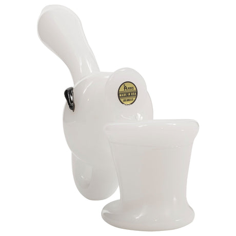 LA Pipes Sherlock Toilet Bowl Glass Pipe, Hand-Blown, Borosilicate, Side View